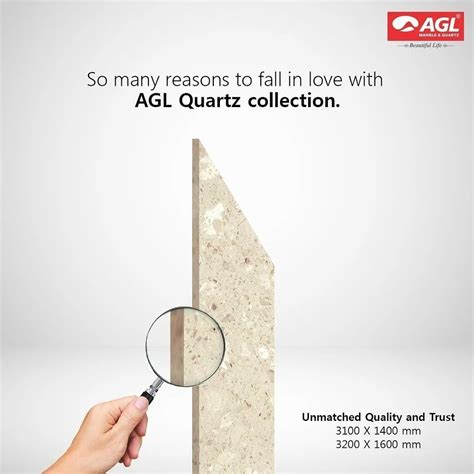 Glossy Agl Quartz Marble For Kitchen Countertop Thickness 15 Mm At