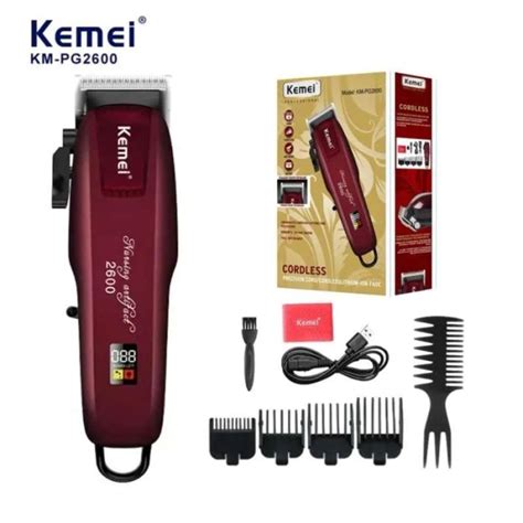 Maquina De Cortar Cabelo E Barba Profissional Kemei Eletr Nica Sem Fio