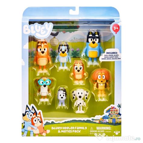 Bluey Si Bingo Set Figurine Lei Lajumate Ro