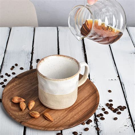 Bosmarlin Taza De Caf Grande De Cer Mica Taza De T Grande Blanca