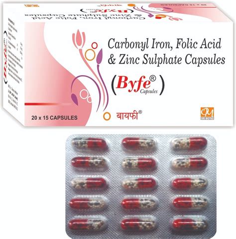 Carbonyl Iron Mg Zinc Sulphate Mg Folic Acid Mg Byfe