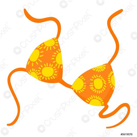 Icono Superior Del Bikini Estilo De Dibujos Animados Vector De Stock