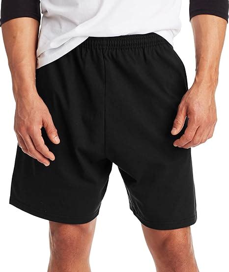 Hanes Mens Jersey Pocket Short At Amazon Mens Clothing Store