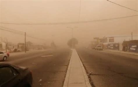 Tormenta De Arena Proveniente Del Desierto De Sonora Sorprende Mexicali