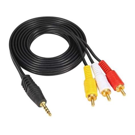 OCIODUAL 1 5M Cable Adaptateur Jack 3 5mm Vers 3 RCA M M M Cordon Audio