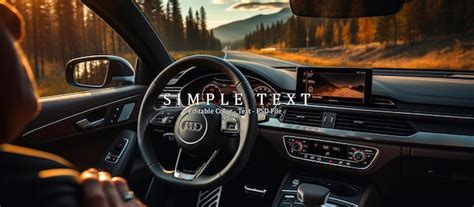 Premium PSD | Driver car in car interior is driving on road