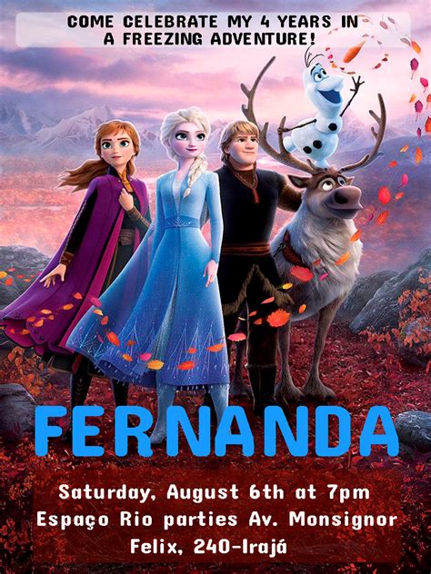 Make An Invitation Online Frozen 2 Digital Invitation