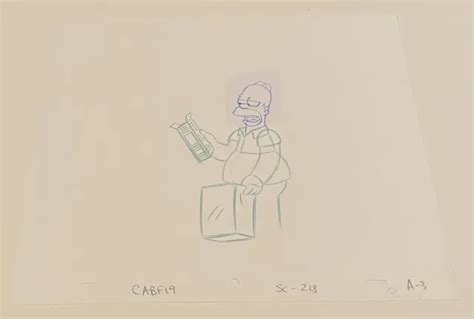 Simpsons Original Production Animation Sketch Drawing Cel Marge Rare Eur 5591 Picclick Fr