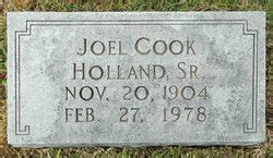 Joel Cook Holland Sr 1904 1978 Mémorial Find a Grave