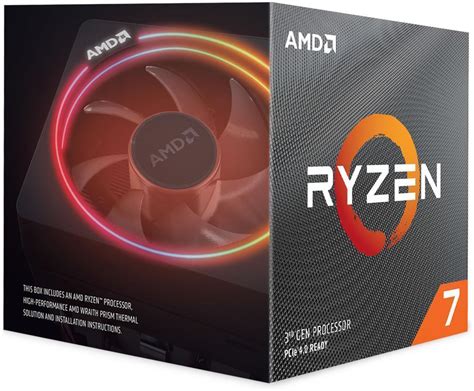 AMD Ryzen 7 3800X Eight Core Processor CPU With Wraith Prism RGB LED