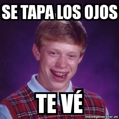 Meme Bad Luck Brian se tapa los ojos te vÃ 1320244