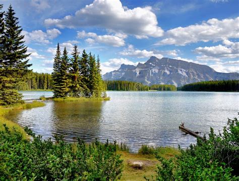 Canadian Rockies Banff National Park Summer Vacation Stock Image