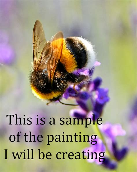 Bumble Bee Acrylic Painting | Lachri Fine Art