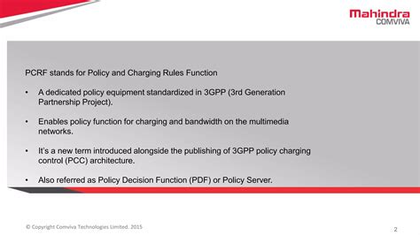 What Is PCRF Detailed PCRF Architecture And Functioning PPT