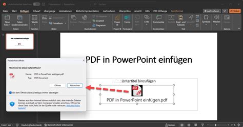 PDF in Powerpoint einfügen Windows FAQ