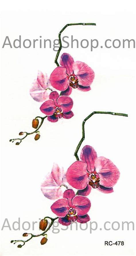 Orchid Temporary Tattoo / Floral Tattoo / Wedding Tattoo / - Etsy in ...