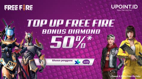 Top Up Free Fire Pakai Xl Axis Bonus Diamonds