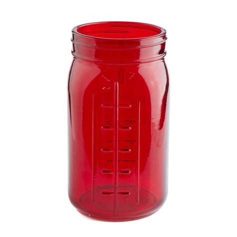 Translucent Red Mason Jar Table Decor Home Decor Factory Direct Craft