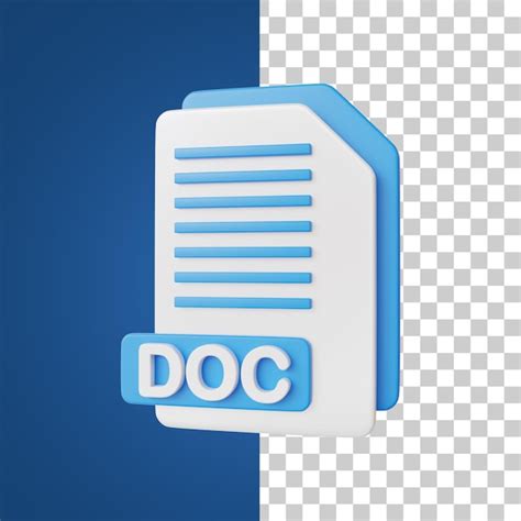 Formato De Archivo De Documento Doc Ilustraci N D Archivo Psd Premium