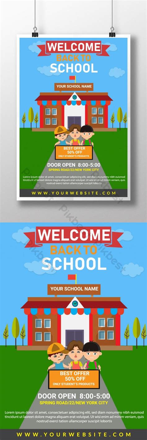 Welcome Back To School Poster | AI Free Download - Pikbest