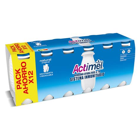 Danone Actimel Yogur L Quido Natural Pack Unidades Gr