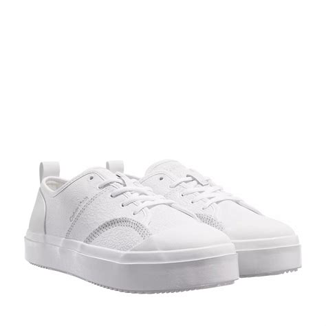 Calvin Klein Low Prof Cup Lace Up Crackle Bright White Low Top Sneaker