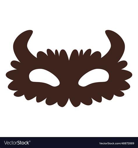 Halloween mask eyes silhouette Royalty Free Vector Image