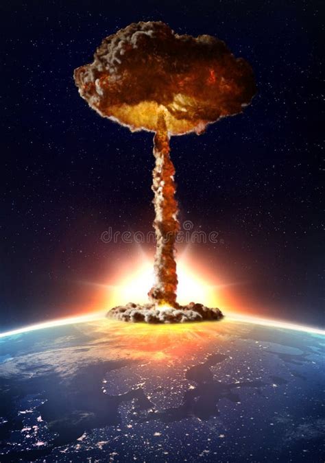 Nuclear bomb detonation stock illustration. Illustration of meltdown - 42432680