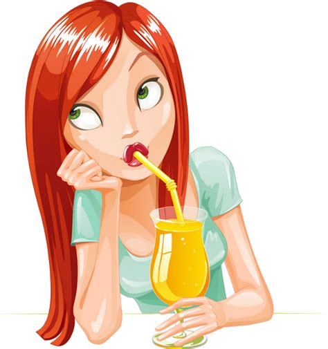 Fille Jus D Orange Illustration Png Girl Orange Juice