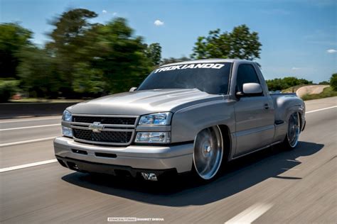 Dropped Single Cab Chevy Silverado