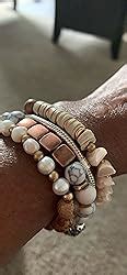 Amazon Riah Fashion Bead Multi Layer Versatile Statement Bracelets