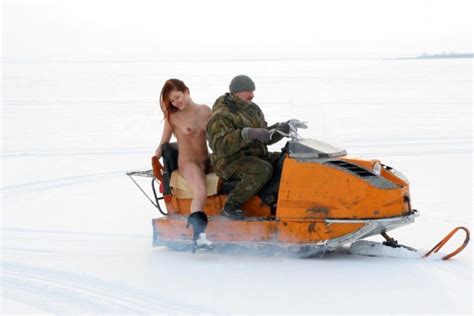 Naked Girl Riding A Snowmobile Russian Sexy Girls