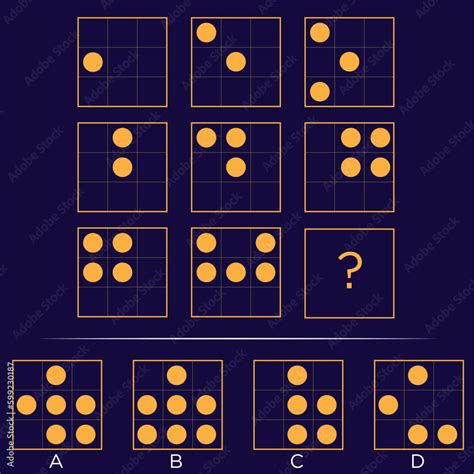 Intelligence questions matrix, Iq test logic puzzle Stock Vector ...