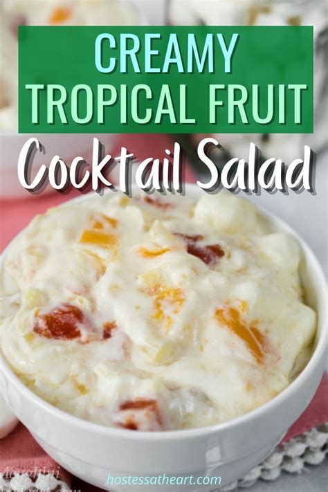 Creamy Tropical Fruit Cocktail Salad Recipe | Fruit cocktail salad ...