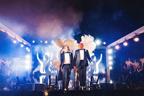 Same Sex Couple At Live Reception Performance