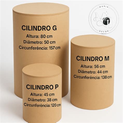 Cilindro Pegue E Monte - Kit Completo Painel + Trio de Cilindros em MDF Premium Pegue Monte ...