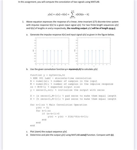 Solved In This Assignment You Will Compute The Convolution Chegg