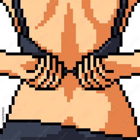 Vector Pixel Art Woman Sexy Stock Vector Adobe Stock