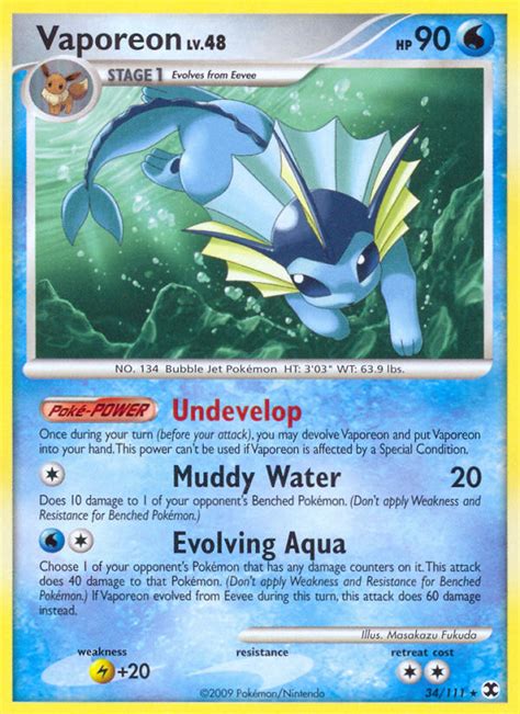 Vaporeon Pokémon Myp Cards