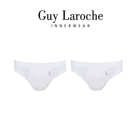 Guy Laroche กางเกงในชาย แพค ชน สขาว COTTON ทรง Bikini รอง