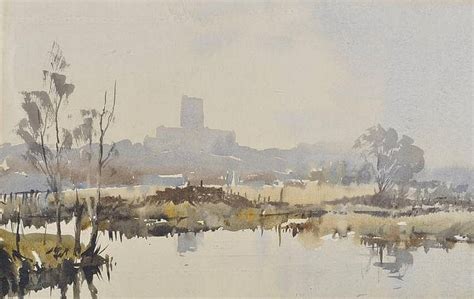 Edward Wesson 1910 1983 Watercolour River