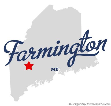 Map of Farmington, ME, Maine