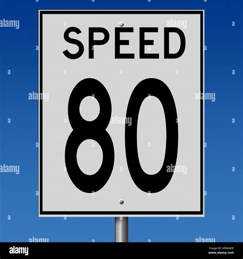 Speed Limit 80 Sign High Resolution Stock Photography And Images Alamy