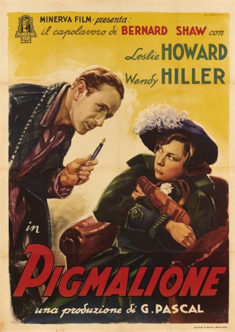 PYGMALION original ITALIAN movie poster 1938 LESLIE HOWARD WENDY HILLER ...