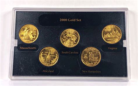 Gold Edition Of Us Mint Commemorative Quarters K Gold Layered In