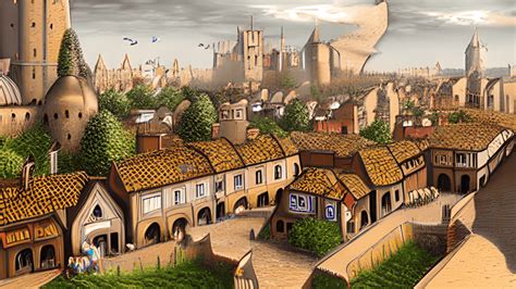 3d Medieval Town Illustration · Creative Fabrica