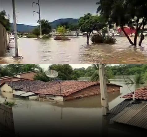 Aten O Rio Transbordou E Alagou Ruas Do Centro E De V Rios Bairros De