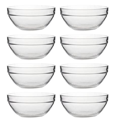 8pcs Stacked Glass Bowls Pudding Bowls Glass Ramekins Bowls Mini Glass Bowls For Kitchen Prep