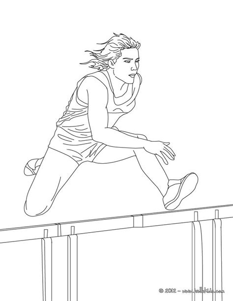 Hurdles Athletics Coloring Page More Sports Coloring Pages On