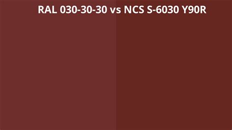 Ral 030 30 30 Vs Ncs S 6030 Y90r Ral Colour Chart Uk